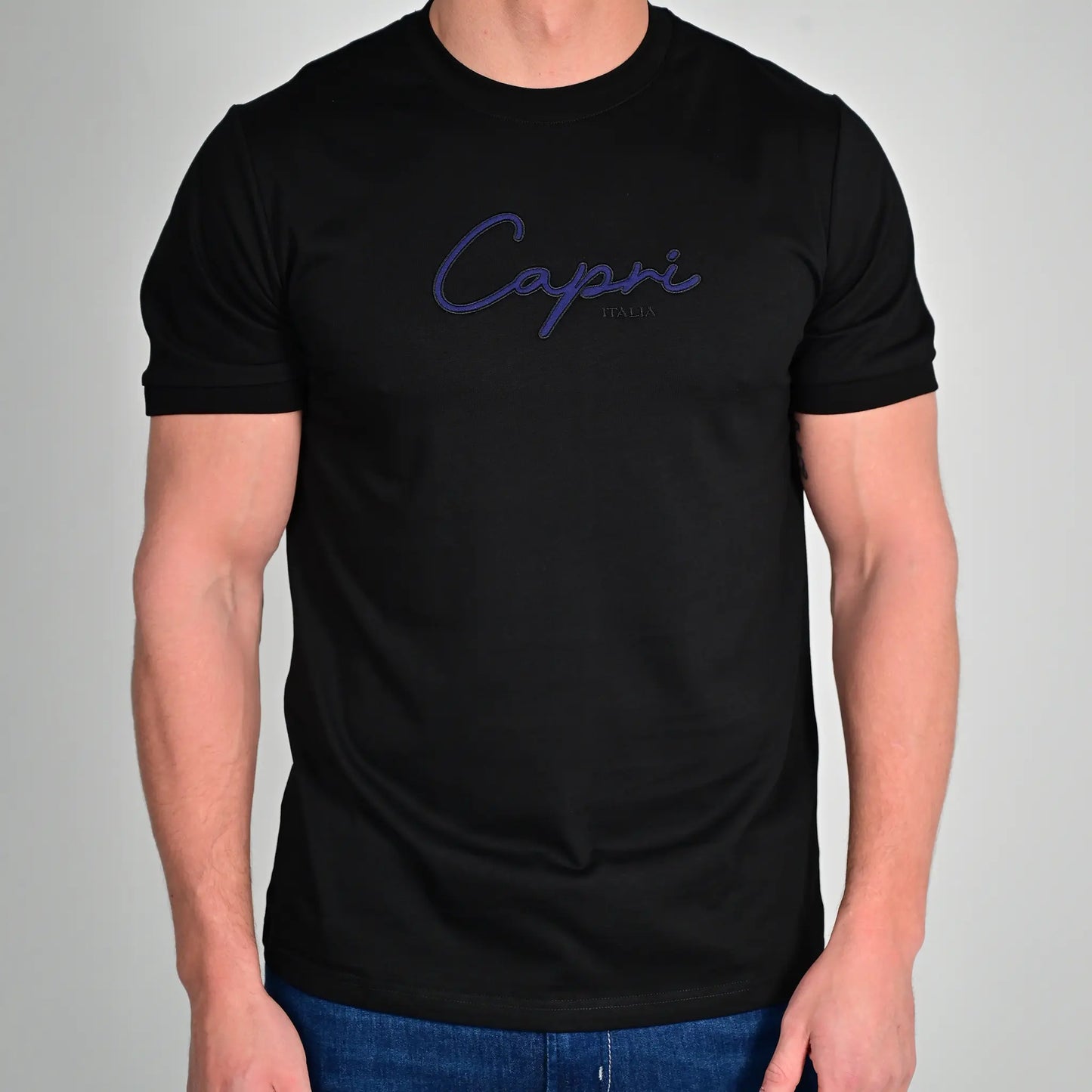 100% Cotton T Shirt - Black Signature