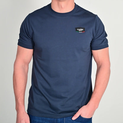 100% Cotton T Shirt - Navy Patch