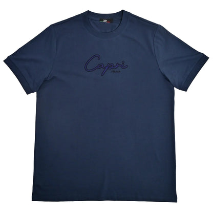 100% Cotton T Shirt - Navy Signature